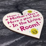 Funny Mothers Day Gifts Lockdown Wood Heart Gift For Mum