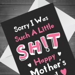 FUNNY Mothers Day Card For Mum From Daughter Son Rude Card 