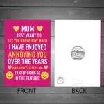 Funny Joke Mothers Day Card For Mum From Daughter Son