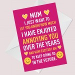 Funny Joke Mothers Day Card For Mum From Daughter Son