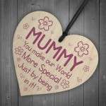 Mothers Day Gift For Mummy Wood Heart Mummy Birthday Gift