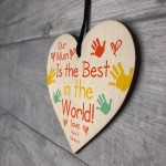 Personalised Best Mum Wood Heart Mothers Day Gift For Mum