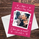 Mothers Day Card PERSONALISED Photo Card From Daughter Son