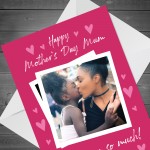 Mothers Day Card PERSONALISED Photo Card From Daughter Son