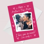 Mothers Day Card PERSONALISED Photo Card From Daughter Son