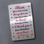 Mum Gift For Birthday Mothers Day Card Personalised Thank You