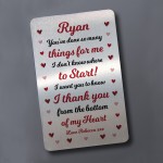 Anniversary Gift For Boyfriend Girlfriend Metal Insert Thank You