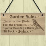 Garden Rules Sign Shabby Chic Garden Summerhouse Shed Sign