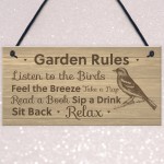 Garden Rules Sign Shabby Chic Garden Summerhouse Shed Sign