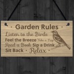 Garden Rules Sign Shabby Chic Garden Summerhouse Shed Sign