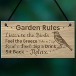 Garden Rules Sign Shabby Chic Garden Summerhouse Shed Sign