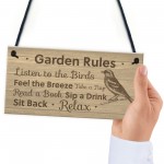 Garden Rules Sign Shabby Chic Garden Summerhouse Shed Sign