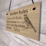 Garden Rules Sign Shabby Chic Garden Summerhouse Shed Sign