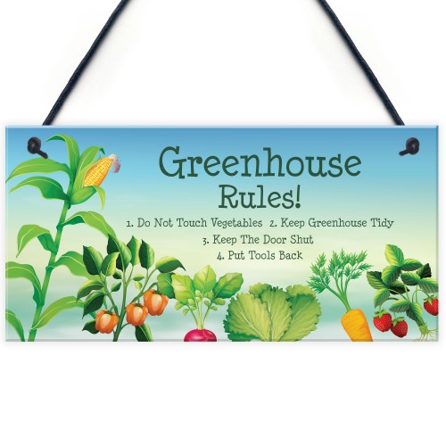 Greenhouse Rules Sign Garden Summerhouse Shed Sign Gardner Gift