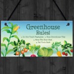 Greenhouse Rules Sign Garden Summerhouse Shed Sign Gardner Gift