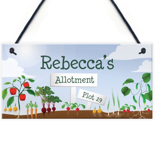 Personalised Hanging Garden Plaque Allotment Shed Sign Mum Gift