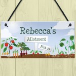 Personalised Hanging Garden Plaque Allotment Shed Sign Mum Gift