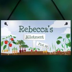 Personalised Hanging Garden Plaque Allotment Shed Sign Mum Gift