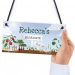 Personalised Hanging Garden Plaque Allotment Shed Sign Mum Gift