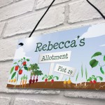 Personalised Hanging Garden Plaque Allotment Shed Sign Mum Gift