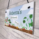 Personalised Hanging Garden Plaque Allotment Shed Sign Mum Gift