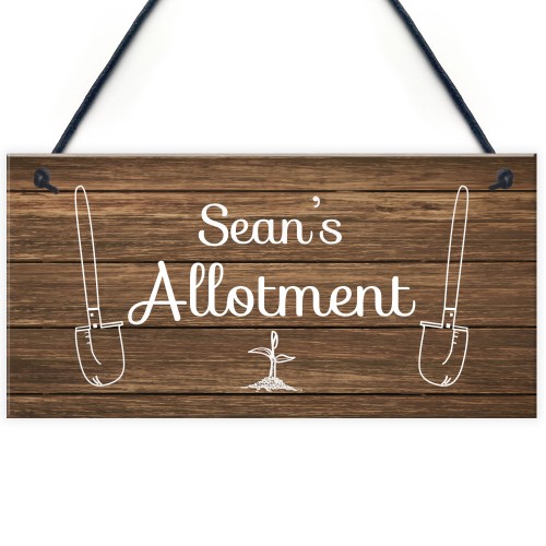 Personalised Allotment Sign Hanging Garden Shed Summerhouse Gift