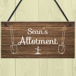 Personalised Allotment Sign Hanging Garden Shed Summerhouse Gift