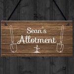 Personalised Allotment Sign Hanging Garden Shed Summerhouse Gift