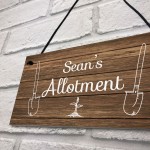 Personalised Allotment Sign Hanging Garden Shed Summerhouse Gift