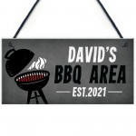 Personalised BBQ Area Sign Garden Man Cave Shed Sign Home Gift