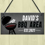 Personalised BBQ Area Sign Garden Man Cave Shed Sign Home Gift