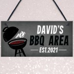 Personalised BBQ Area Sign Garden Man Cave Shed Sign Home Gift