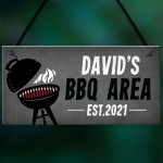 Personalised BBQ Area Sign Garden Man Cave Shed Sign Home Gift