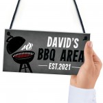 Personalised BBQ Area Sign Garden Man Cave Shed Sign Home Gift