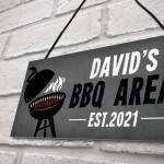 Personalised BBQ Area Sign Garden Man Cave Shed Sign Home Gift