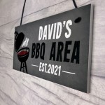 Personalised BBQ Area Sign Garden Man Cave Shed Sign Home Gift