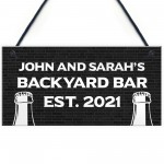 Personalised Backyard Bar Sign Garden Man Cave Shed Sign