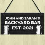 Personalised Backyard Bar Sign Garden Man Cave Shed Sign