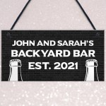 Personalised Backyard Bar Sign Garden Man Cave Shed Sign