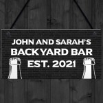 Personalised Backyard Bar Sign Garden Man Cave Shed Sign