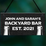 Personalised Backyard Bar Sign Garden Man Cave Shed Sign