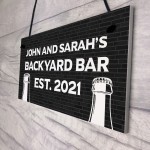 Personalised Backyard Bar Sign Garden Man Cave Shed Sign