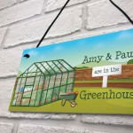 Personalised In The Greenhouse Sign Garden Summerhouse Plaque