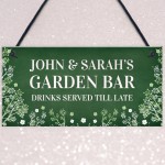 Garden Bar Sign Personalised Home Bar Garden Shed Sign Alcohol