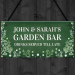 Garden Bar Sign Personalised Home Bar Garden Shed Sign Alcohol