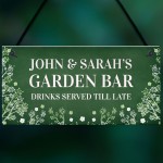 Garden Bar Sign Personalised Home Bar Garden Shed Sign Alcohol