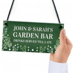 Garden Bar Sign Personalised Home Bar Garden Shed Sign Alcohol