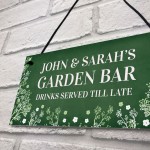 Garden Bar Sign Personalised Home Bar Garden Shed Sign Alcohol