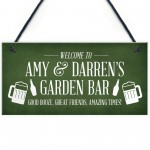 Novelty Garden Bar Sign Personalised Home Bar Shed Sign Alcohol