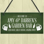 Novelty Garden Bar Sign Personalised Home Bar Shed Sign Alcohol